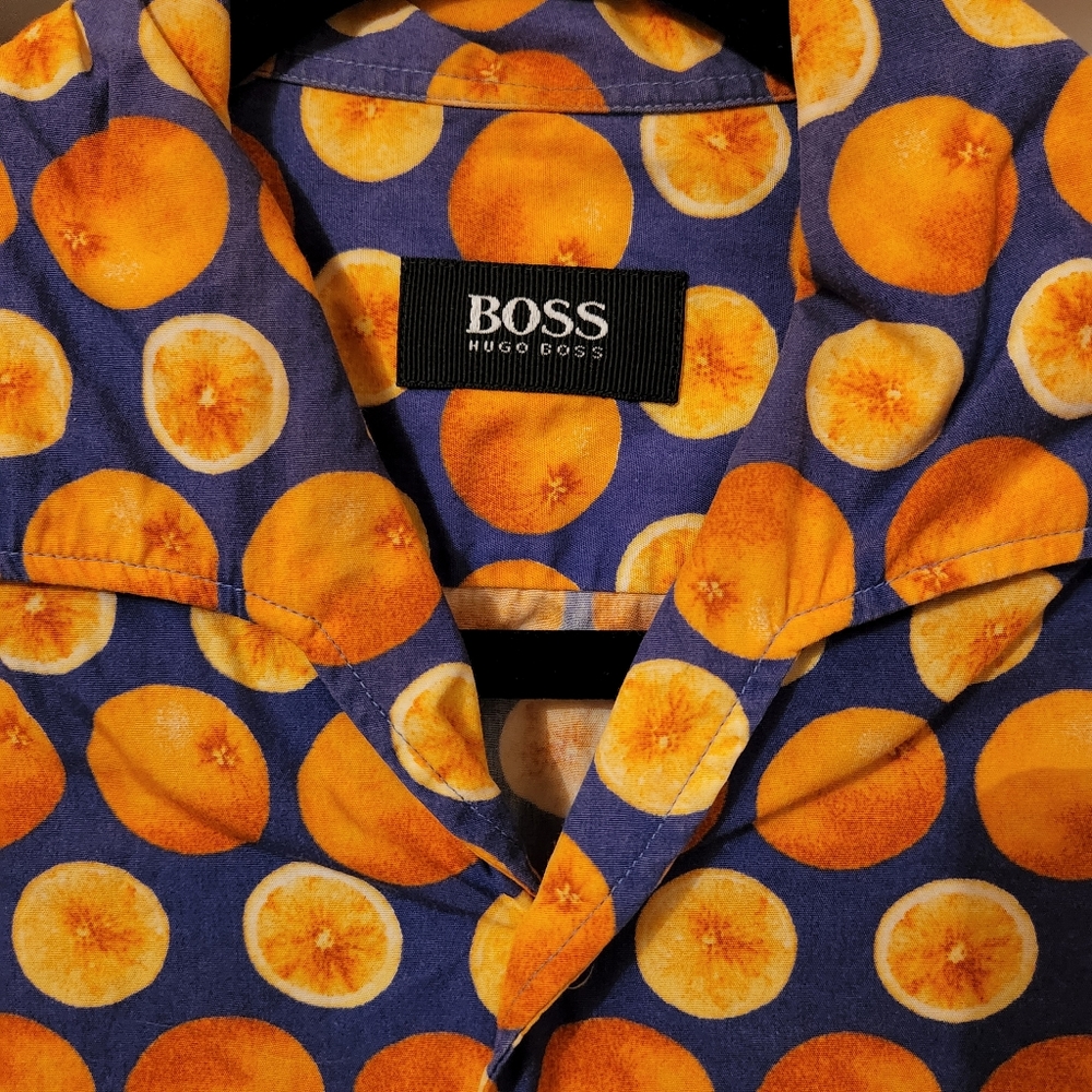 Hugo Boss Vintage Men's Hawaiian style shirt